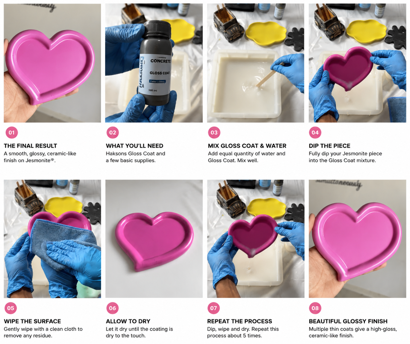 How to Get a Glossy, Ceramic-Like Finish on Jesmonite®