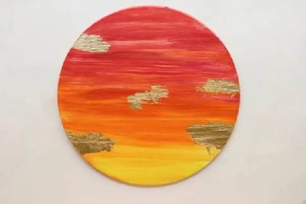 Learn how to Resin Gold Leaf on Abstract Art | BohriAli's DIY tutorial on gold leaf art - BohriAli.com