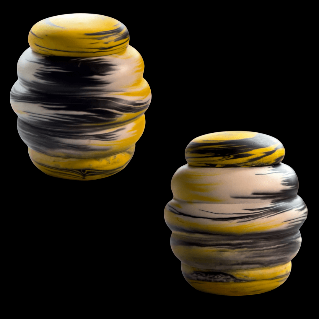 #13 Honey Marbled Jar - BohriAli.com