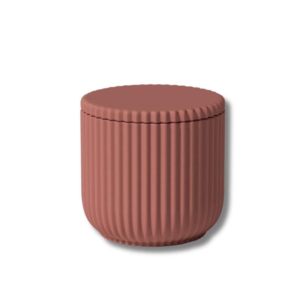 Boowan Nicole: Carousel Ridged Candle Jar Silicone Mould