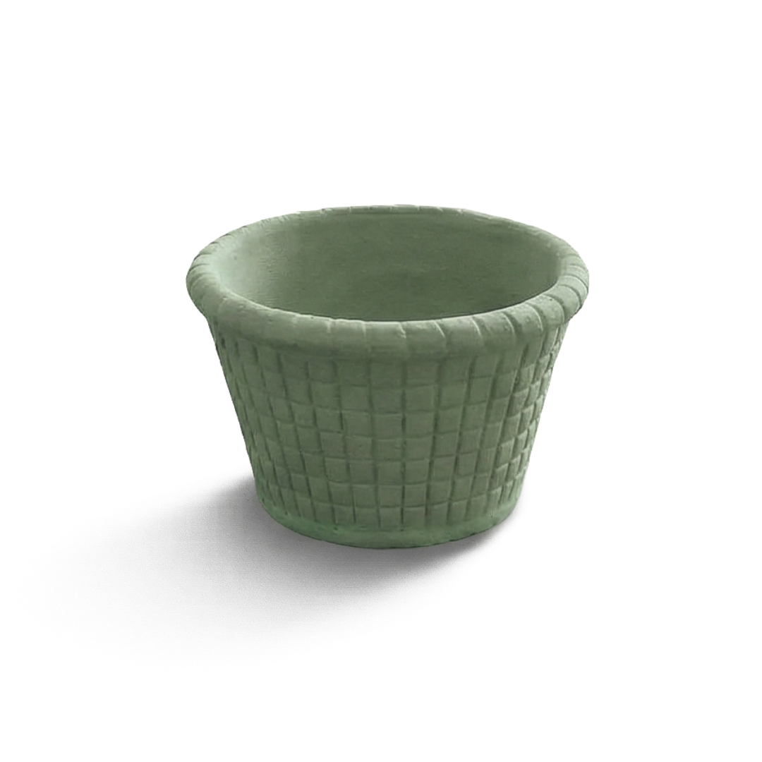 Woven Basket Mini Pot Silicone Mould | For Concrete | Jesmonite®️ (Small)