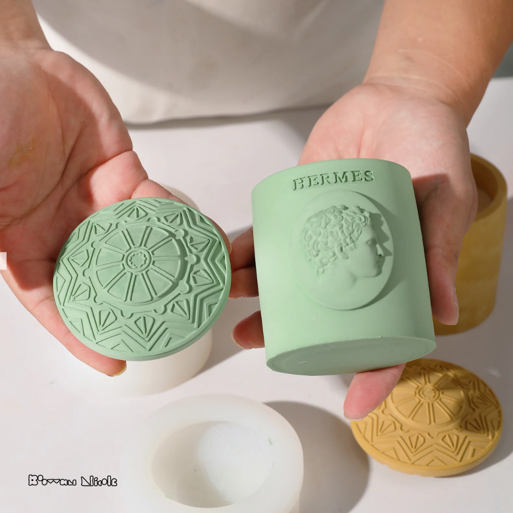 Boowan Nicole: HERMES Candle Jar Silicone Mould