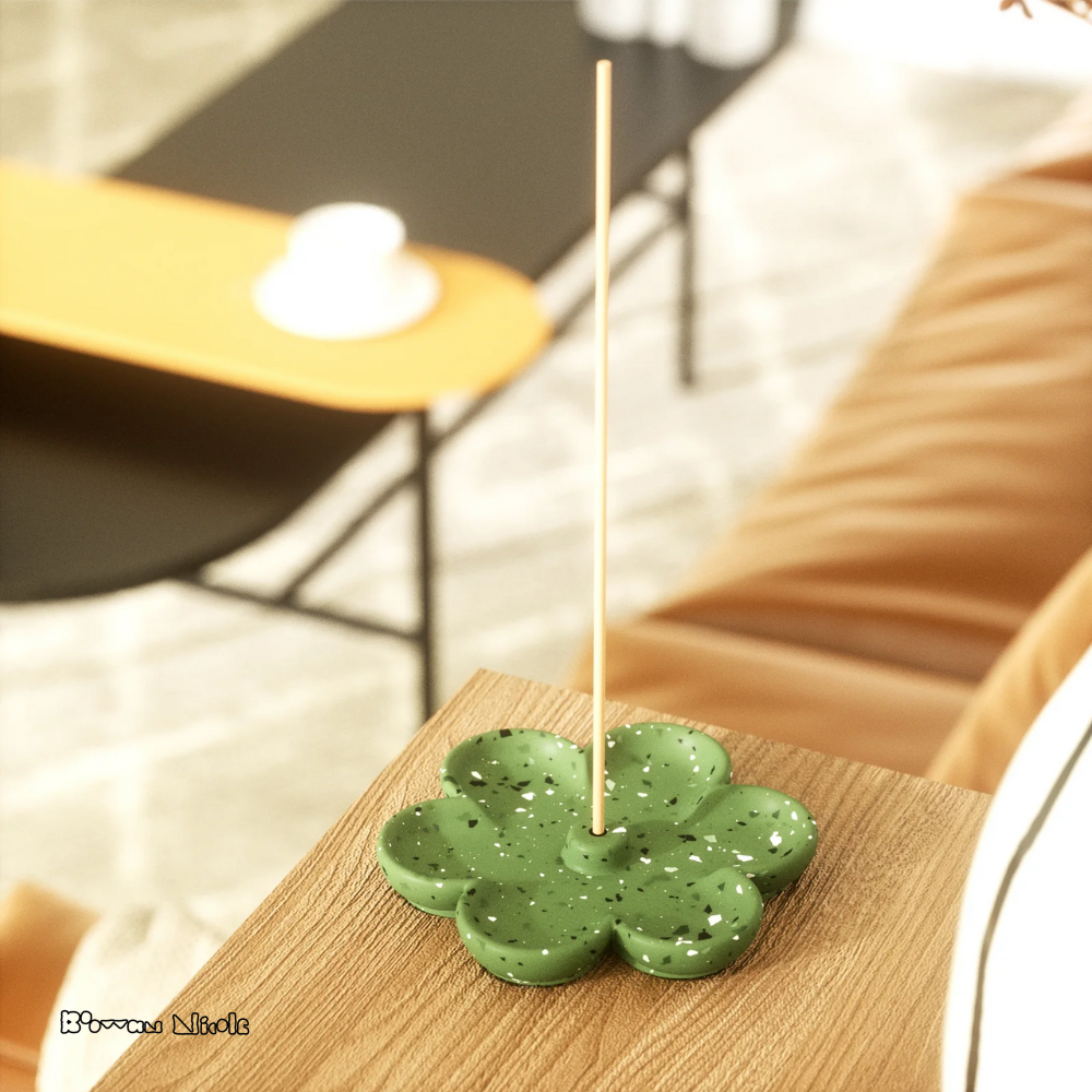 Boowan Nicole: Flower Shape Concrete Incense Holder Silicone Mould