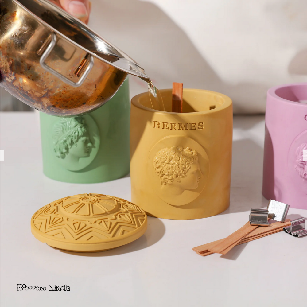 Boowan Nicole: HERMES Candle Jar Silicone Mould