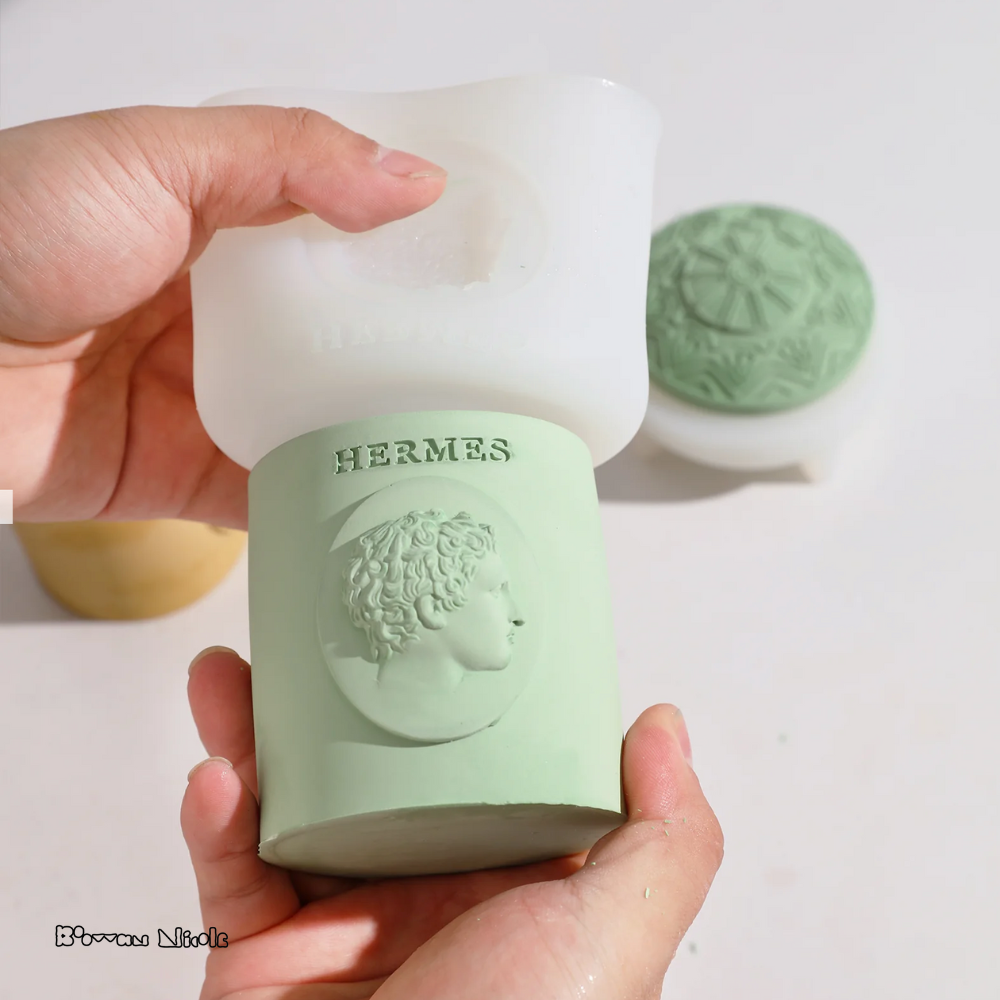 Boowan Nicole: HERMES Candle Jar Silicone Mould