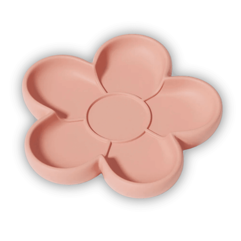 Kishkreations X Boowan Nicole: Gentle Flora Blossom Rimmed Tray Silicone Mold - BohriAli.com