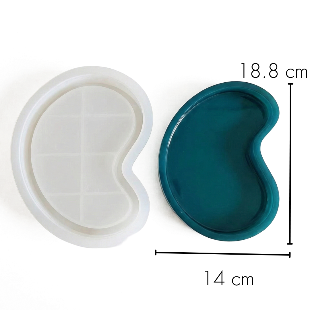 Bean Shape Large Tray Silicone Mould | For Concrete | Jesmonite®️| Resin