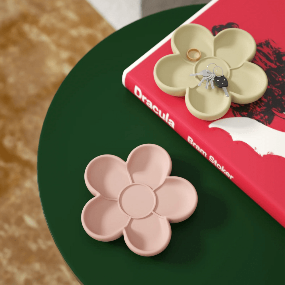 Kishkreations X Boowan Nicole: Gentle Flora Blossom Rimmed Tray Silicone Mold - BohriAli.com