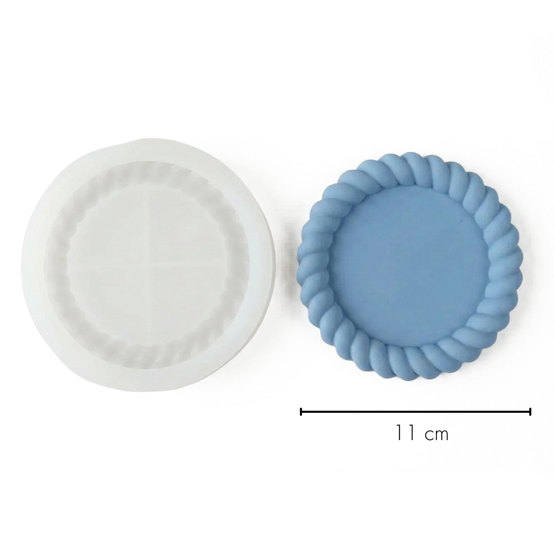 Twisted Rope Edge Tray Silicone Mould Set (5 Shapes) | For Concrete | Jesmonite®️| Resin