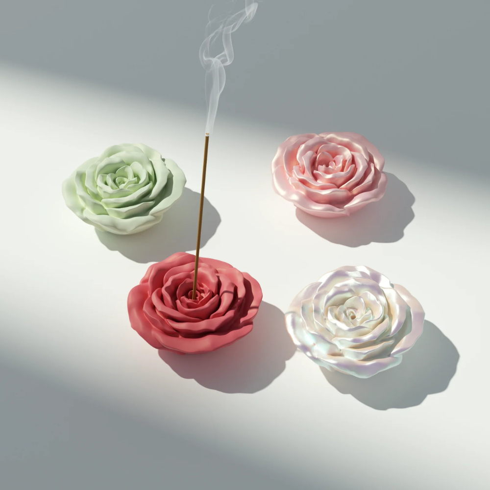 Boowan Nicole: Serene Rose Incense Holder Silicone Mold