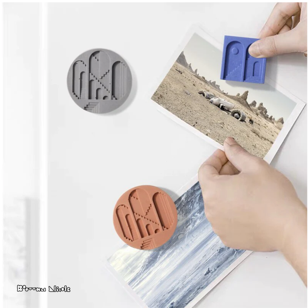 Boowan Nicole: Concrete Fridge Magnet Silicone Mold