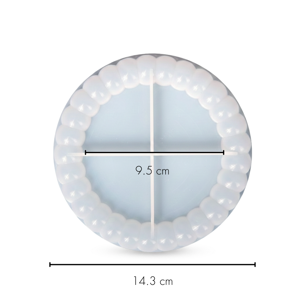 Bubble Rim Round Tray Silicone Mould | For Concrete | Jesmonite®️| Resin