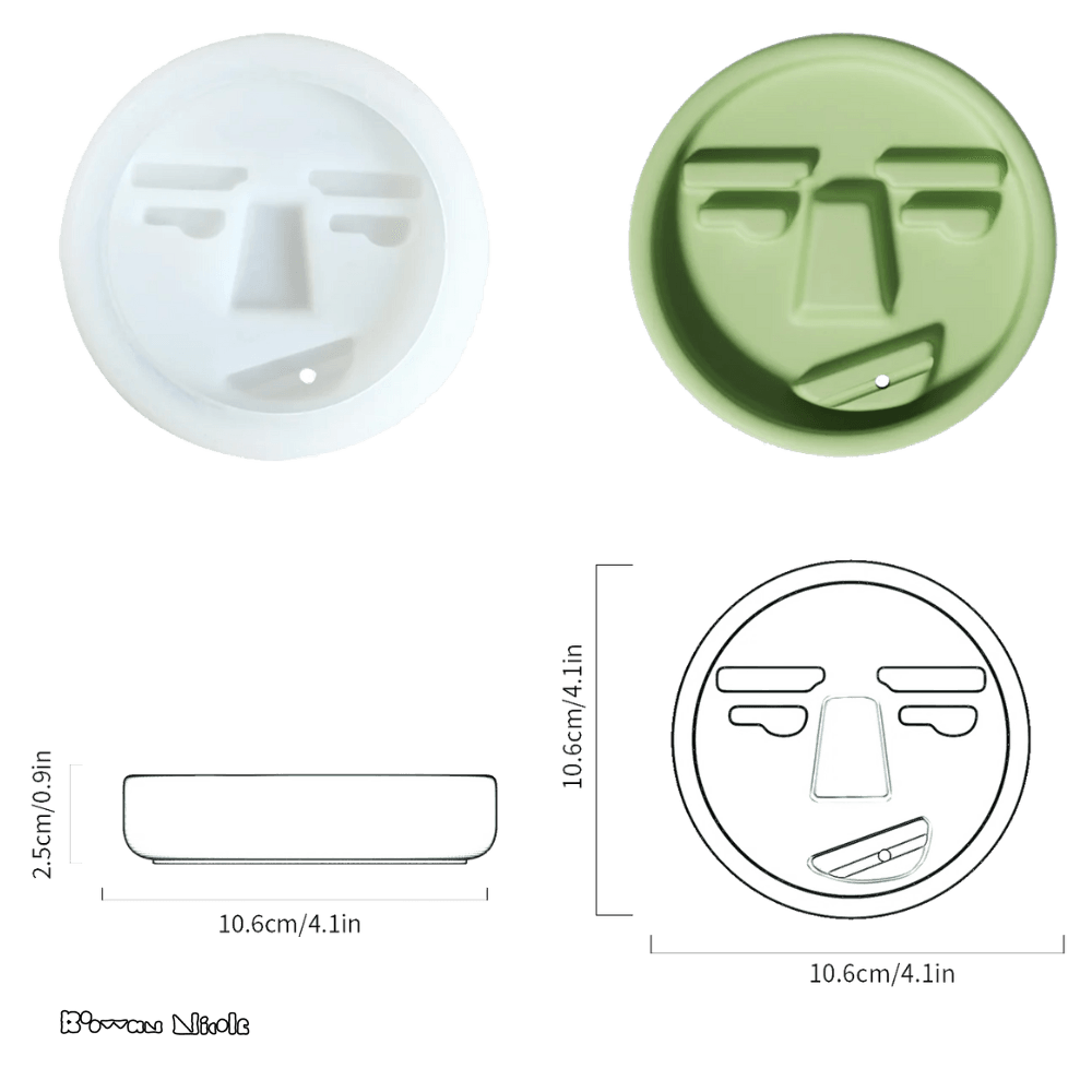 Boowan Nicole: Ugly Face Incense Holder Silicone Mould - BohriAli.com