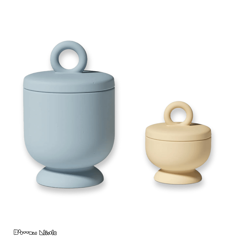 Boowan Nicole: Chalice Candle Jar with Ring Handle Lid Silicone Mold - BohriAli.com
