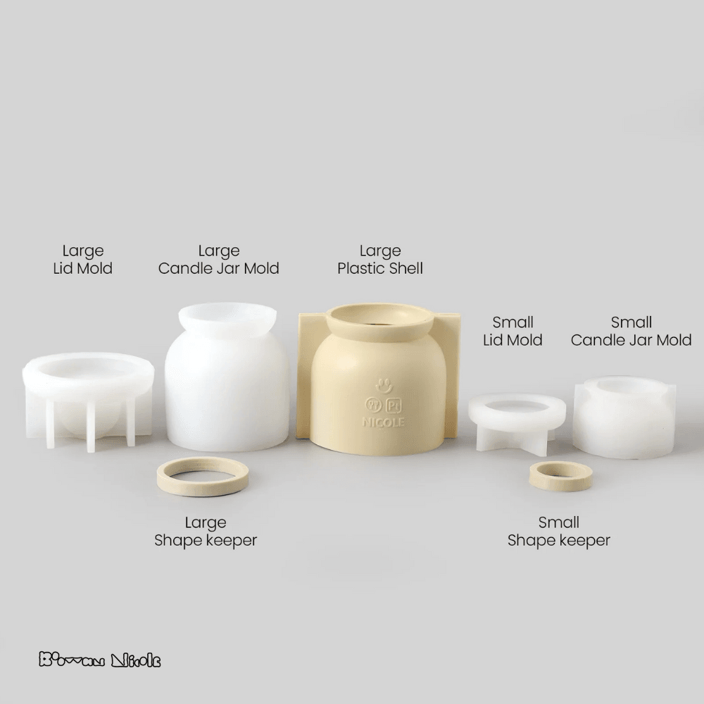 Boowan Nicole: Chalice Candle Jar with Ring Handle Lid Silicone Mold - BohriAli.com