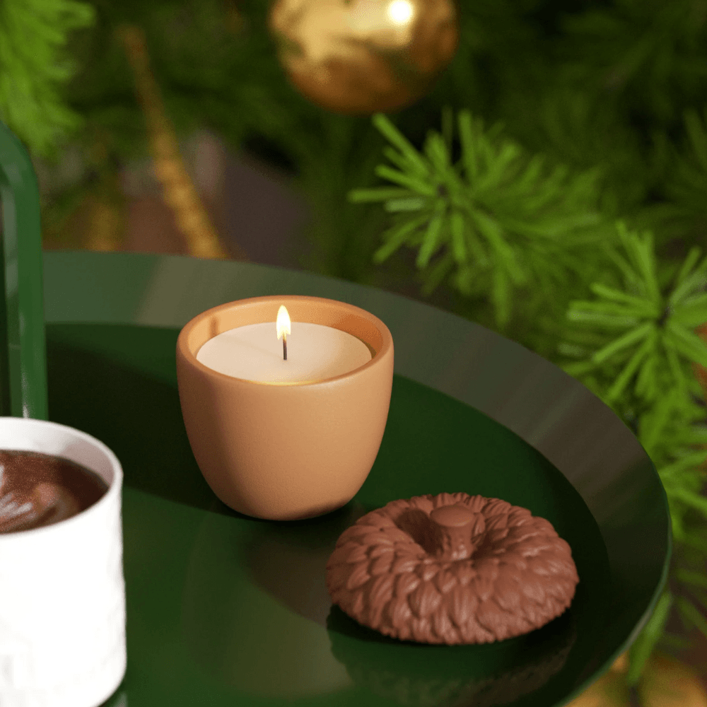 Boowan Nicole: Enchanted Acorn Cottage Candle Jar Mold (3.5 Oz / 7 Oz) - BohriAli.com