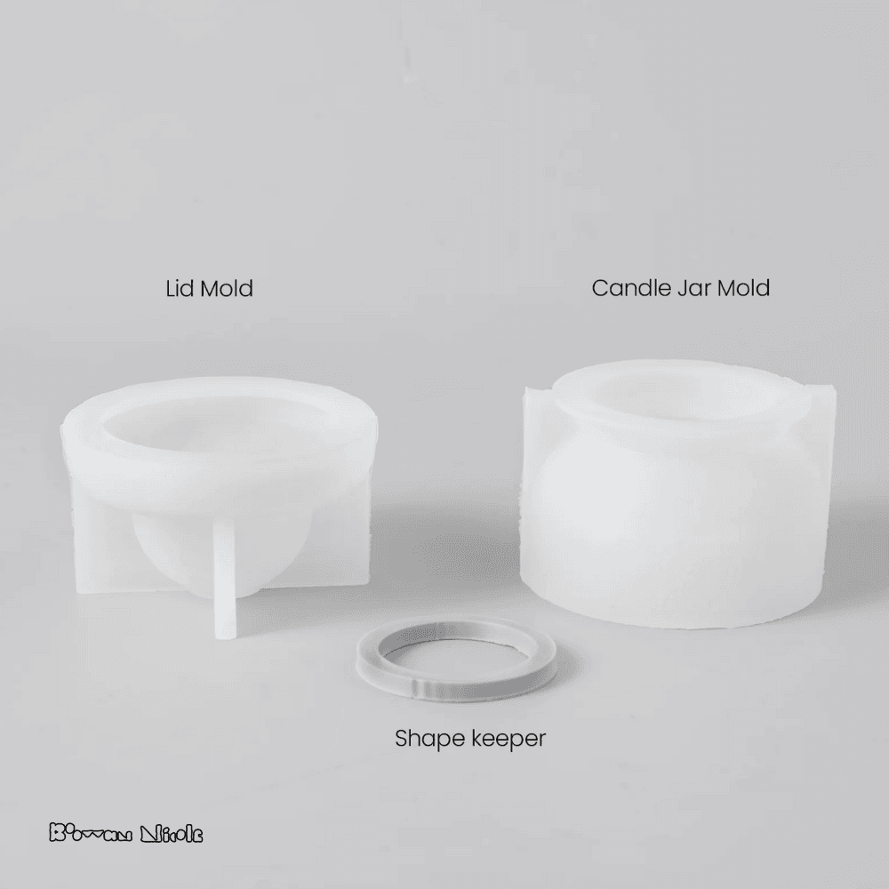 Boowan Nicole: Chalice Candle Jar with Ring Handle Lid Silicone Mold - BohriAli.com