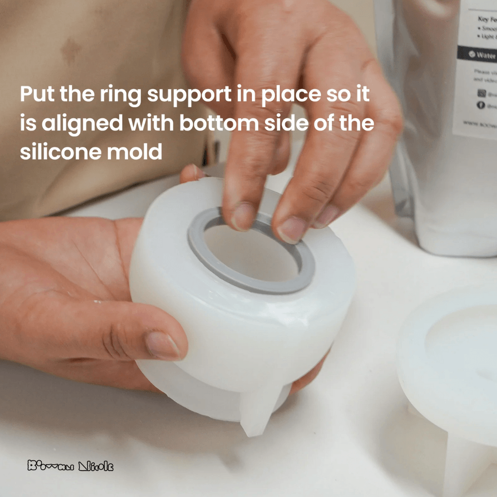 Boowan Nicole: Chalice Candle Jar with Ring Handle Lid Silicone Mold - BohriAli.com