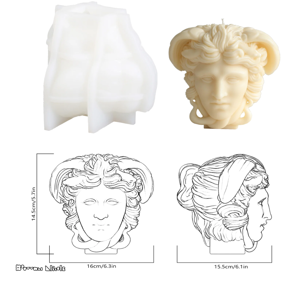 Boowan Nicole: Medusa Candle Silicone Mould