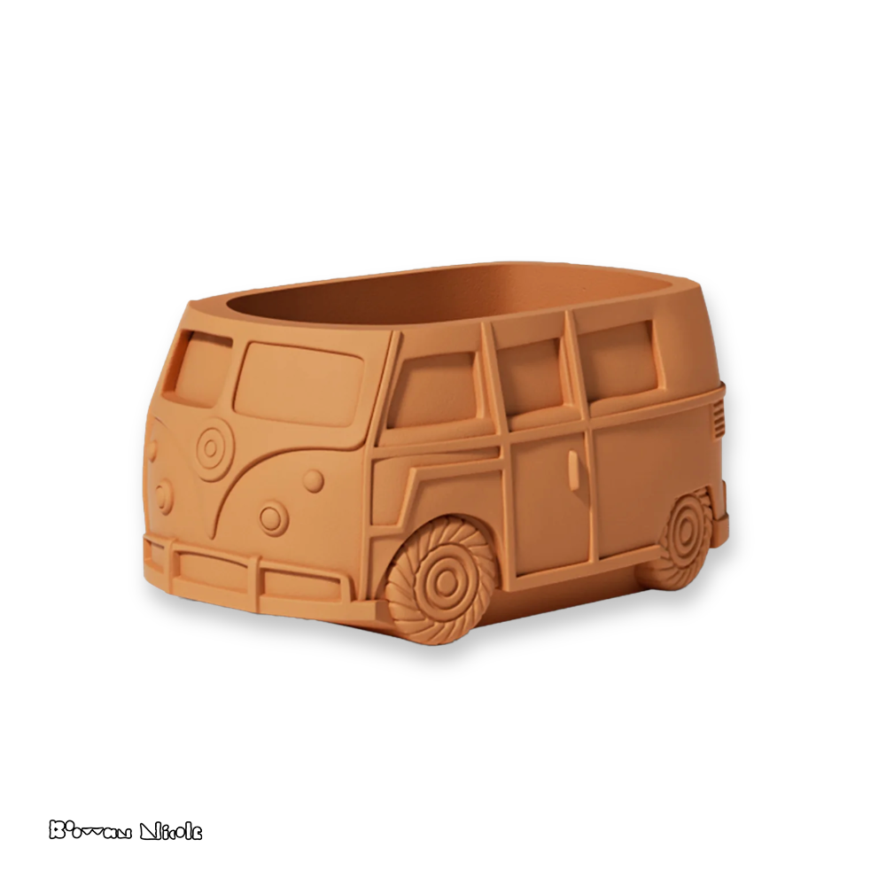 Boowan Nicole: VW Bus Plant Pot Concrete Silicone Mold