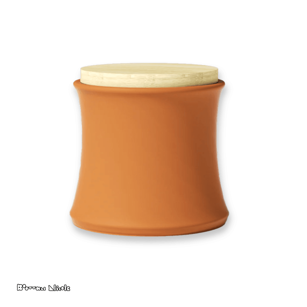 Boowan Nicole: Candle Jar with Wooden Lid - BohriAli.com