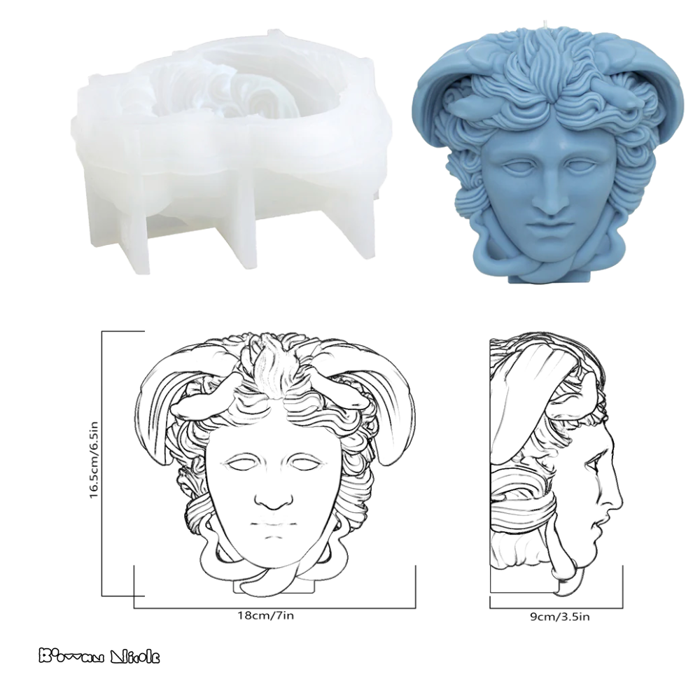 Boowan Nicole: Medusa Candle Silicone Mould