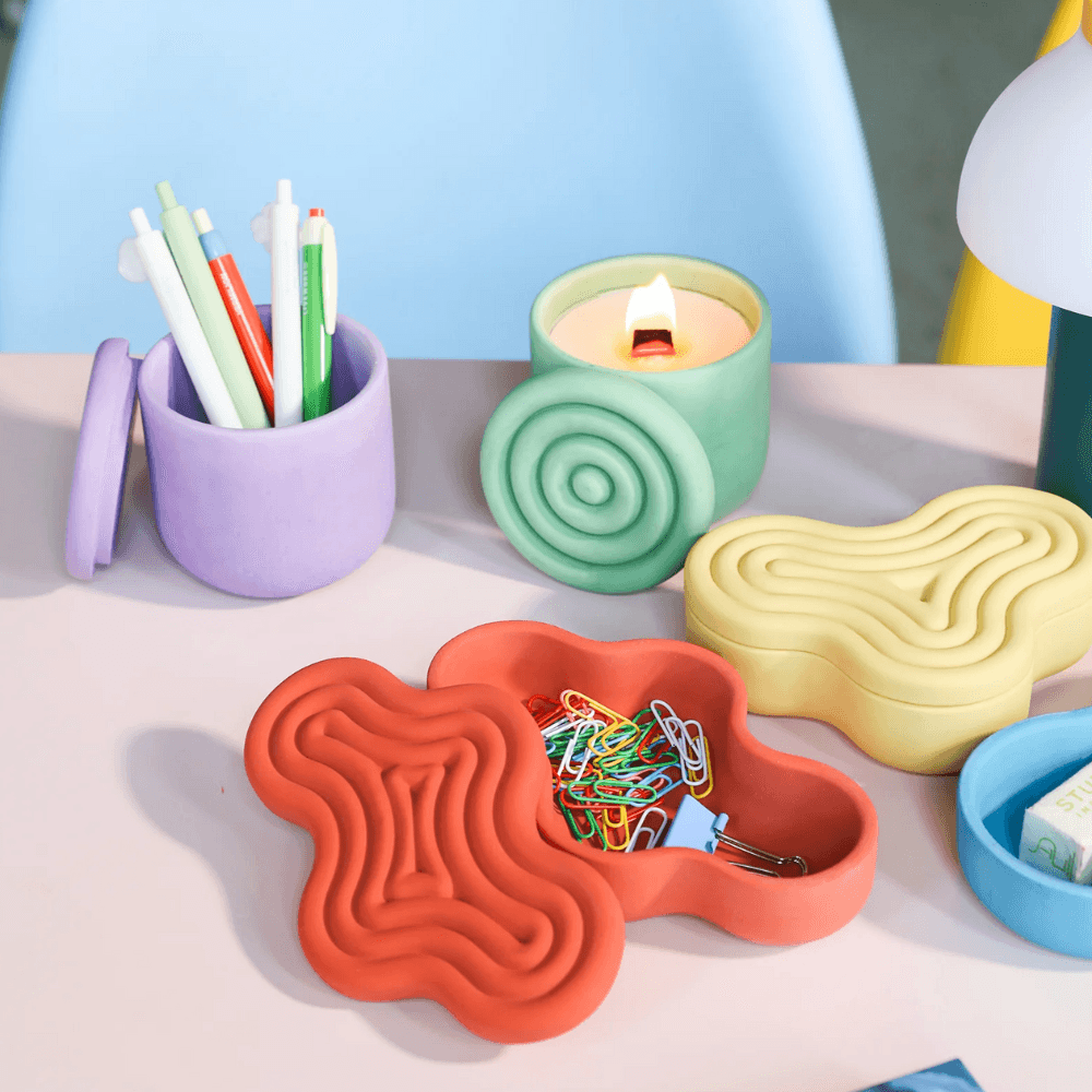 Boowan Nicole: Wriggle (Trinket) Storage Box Silicone Mould - 1 (SH1027) - BohriAli.com