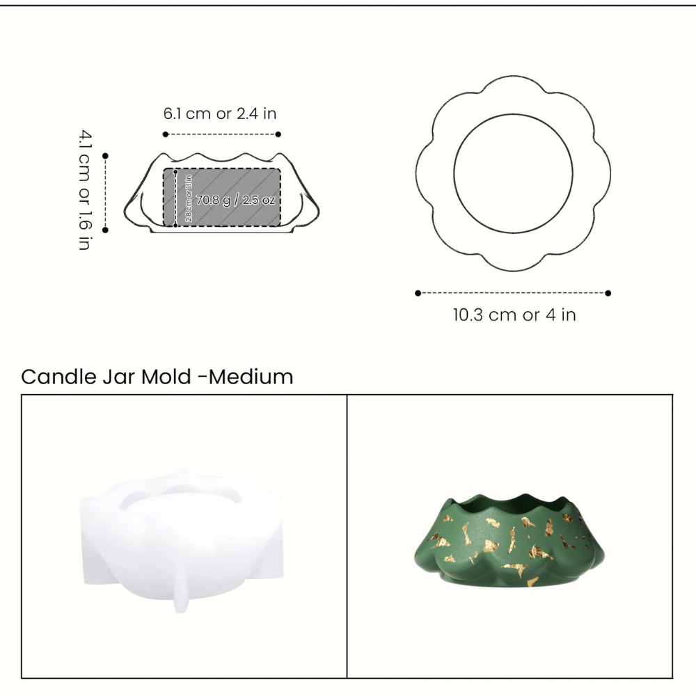 Boowan Nicole: Blooming Stacking Christmas Tree Candle Jar Silicone Mold