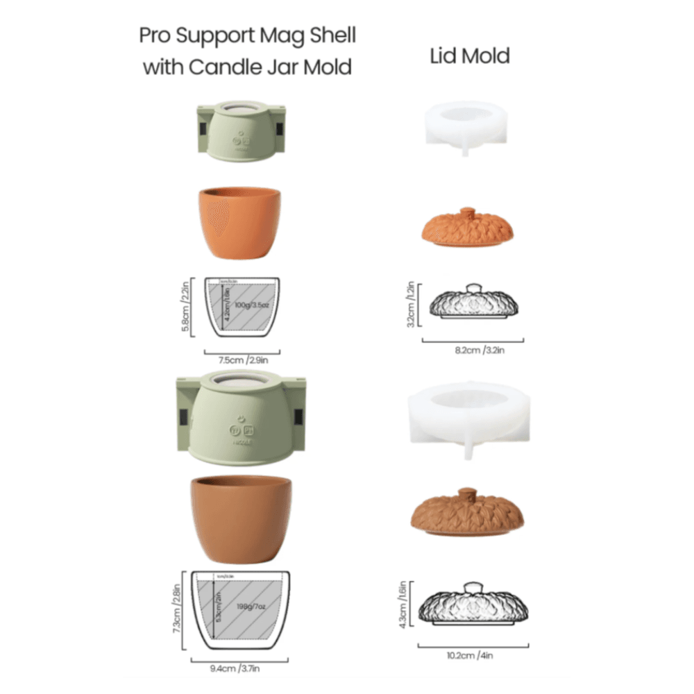 Boowan Nicole: Enchanted Acorn Cottage Candle Jar Mold (3.5 Oz / 7 Oz) - BohriAli.com