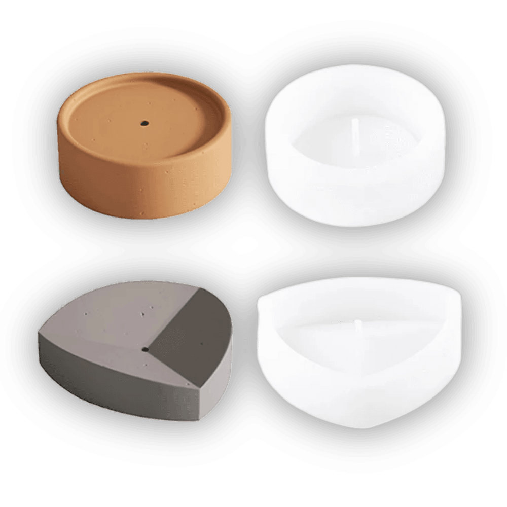 Boowan Nicole: Geometric Cement Incense Holder Mold Silicone Concrete Incense Stick Insert Mould - BohriAli.com