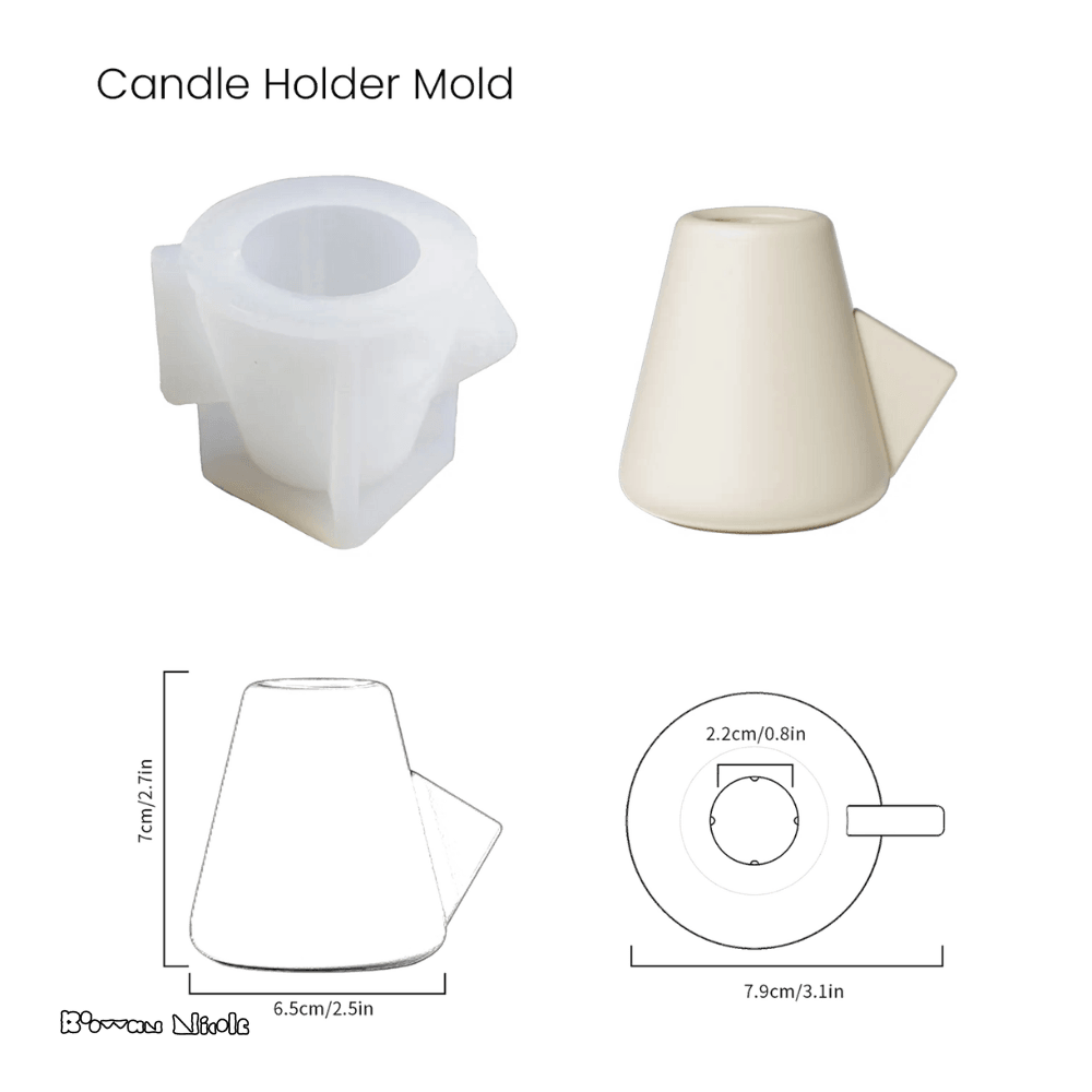Boowan Nicole: Geometric Taper Candle Holder Silicone Mould - BohriAli.com
