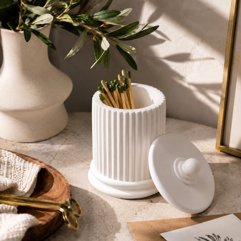Roman Pillar Storage Jar Silicone Mould | For Concrete | Jesmonite®️