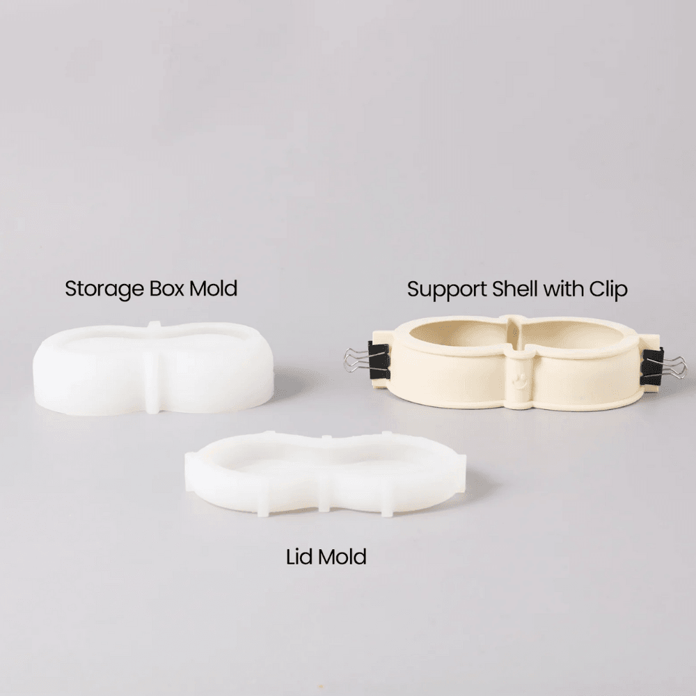 Boowan Nicole: Wriggle (Trinket) Storage Box Silicone Mould - 1 (SH1027) - BohriAli.com