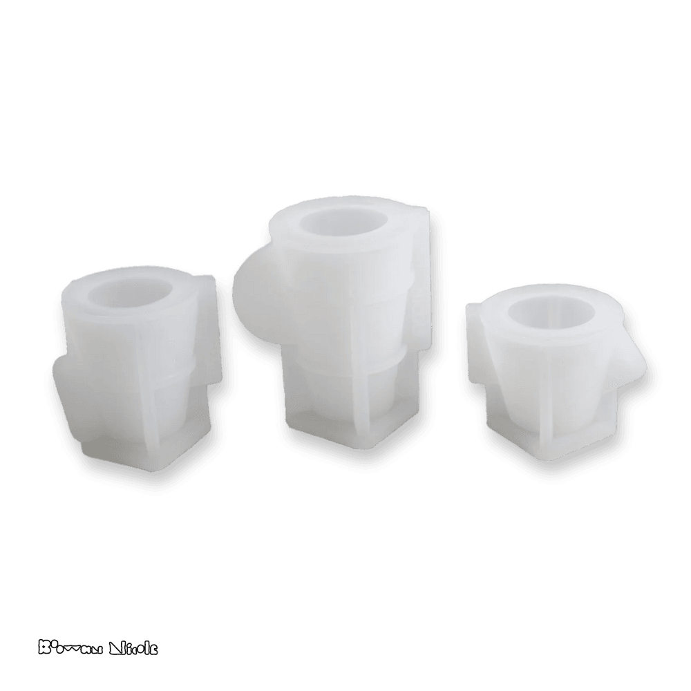 Boowan Nicole: Geometric Taper Candle Holder Silicone Mould - BohriAli.com