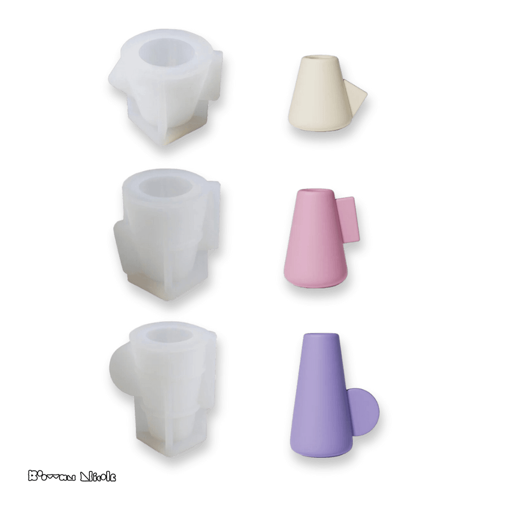 Boowan Nicole: Geometric Taper Candle Holder Silicone Mould - BohriAli.com