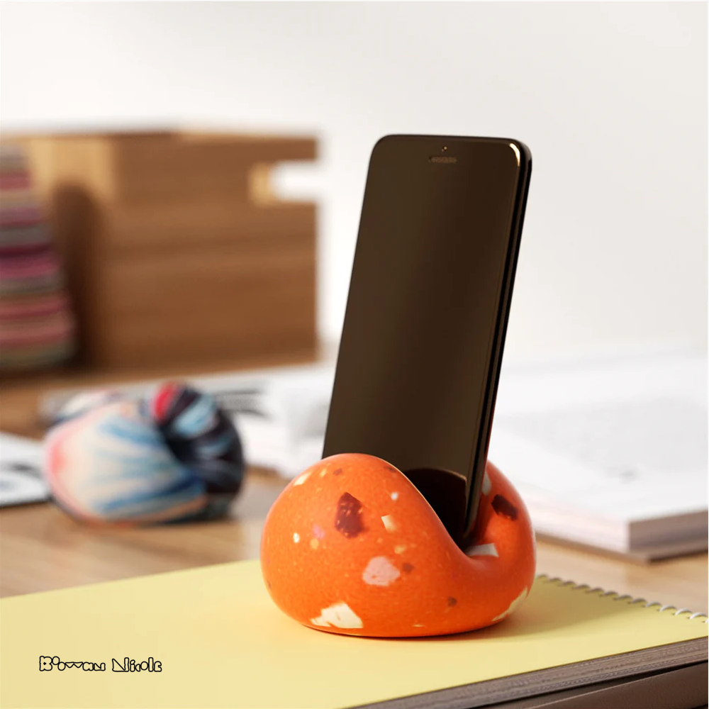 Boowan Nicole: Office Accessories Concrete Phone Holder Silicone Mold4