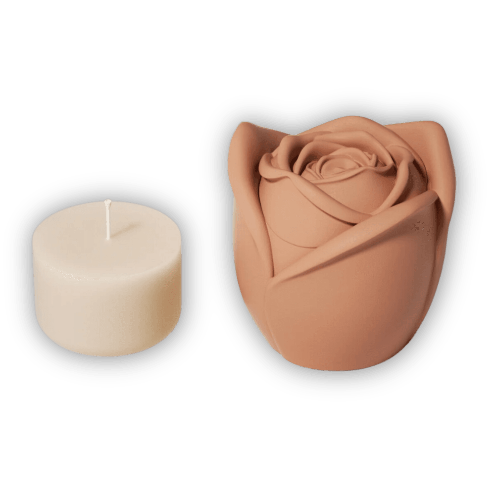 Boowan Nicole: Rose Reverie Candle Jar Silicone Mould - 3oz / 5oz Candle - BohriAli.com