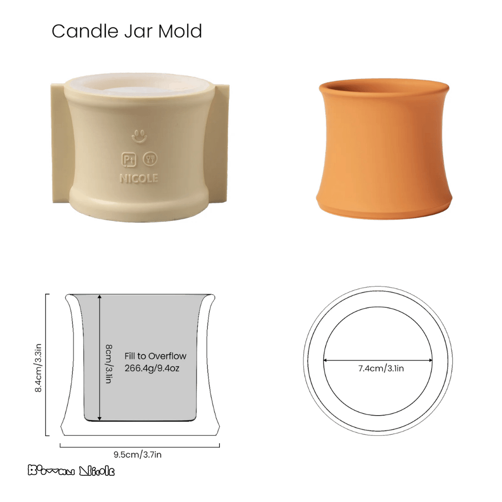 Boowan Nicole: Candle Jar with Wooden Lid - BohriAli.com
