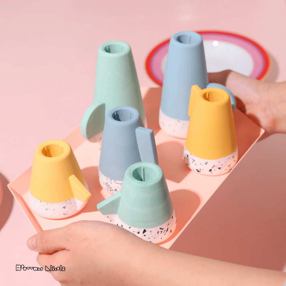 Boowan Nicole: Geometric Taper Candle Holder Silicone Mould - BohriAli.com