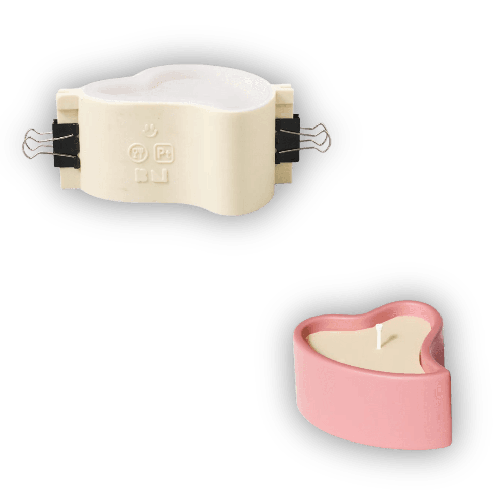 Boowan Nicole: Eternal Kiss of Hearts Candle Jar Silicone Mold - BohriAli.com