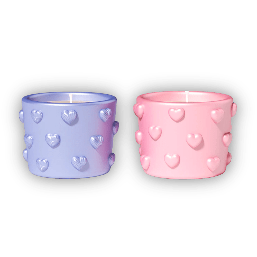 Boowan Nicole: 3.5oz Dreamy Bubble Hearts Candle Jar Silicone Mold - BohriAli.com