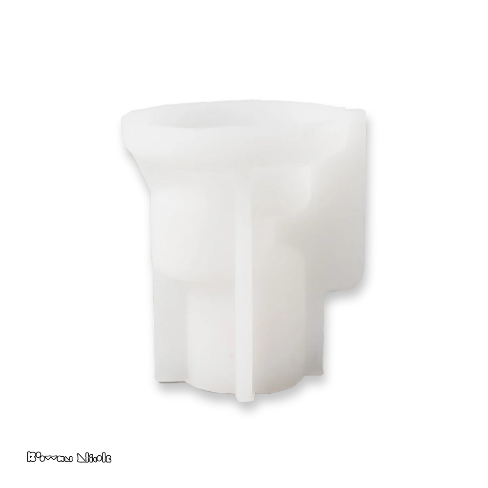 Boowan Nicole: Misalignment Taper Candle Holder Silicone Mould