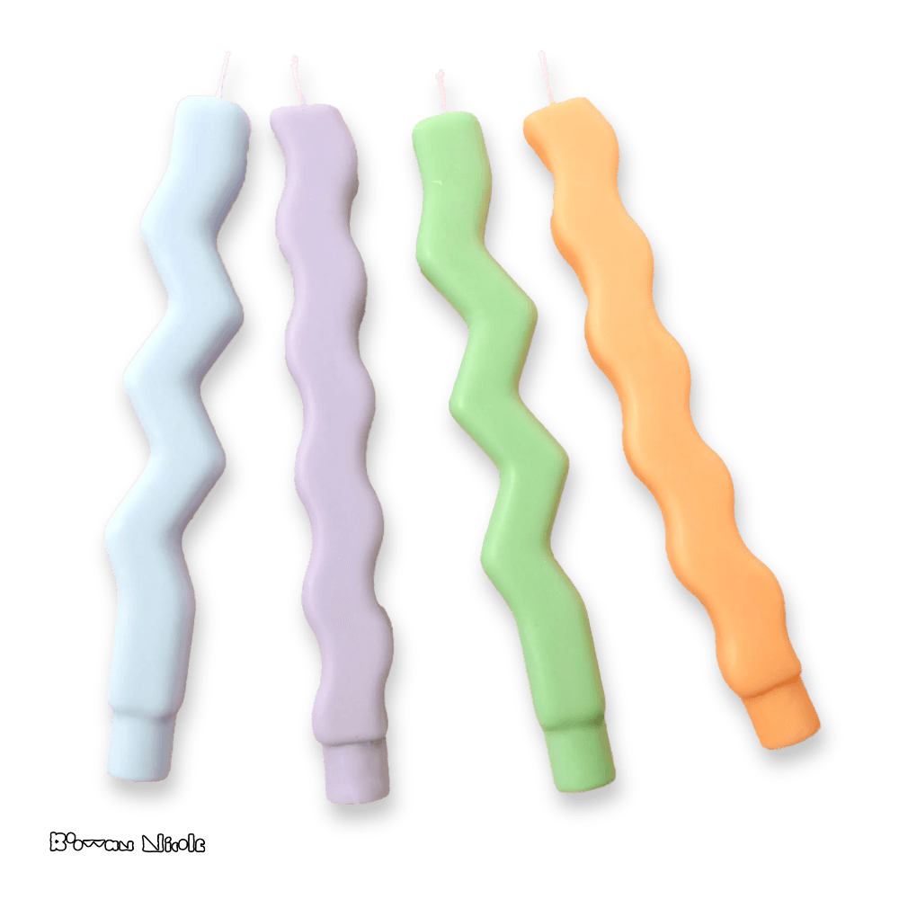 Boowan Nicole: Wave Taper Candle Silicone Mold - BohriAli.com