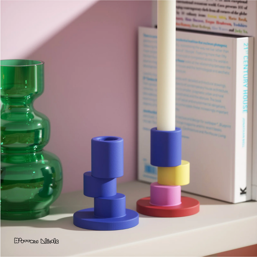 Boowan Nicole: Misalignment Taper Candle Holder Silicone Mould