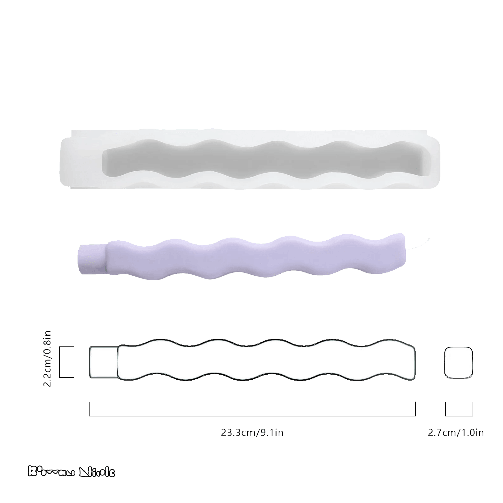 Boowan Nicole: Wave Taper Candle Silicone Mold - BohriAli.com