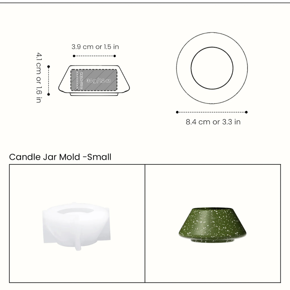 Boowan Nicole: Serene Stacking Christmas Tree Candle Jar Silicone Mold