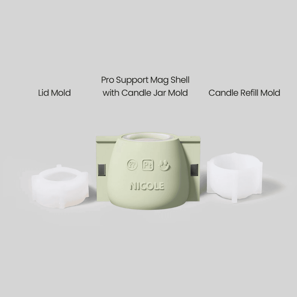 Boowan Nicole: Rose Reverie Candle Jar Silicone Mould - 3oz / 5oz Candle - BohriAli.com