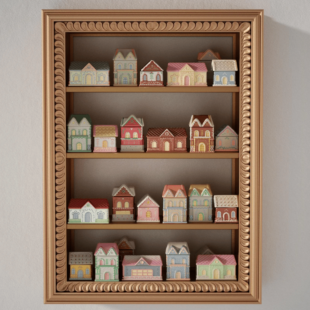 Boowan Nicole: Sweet Gingerbread Cottage Candle Jar Silicone Mold Collection