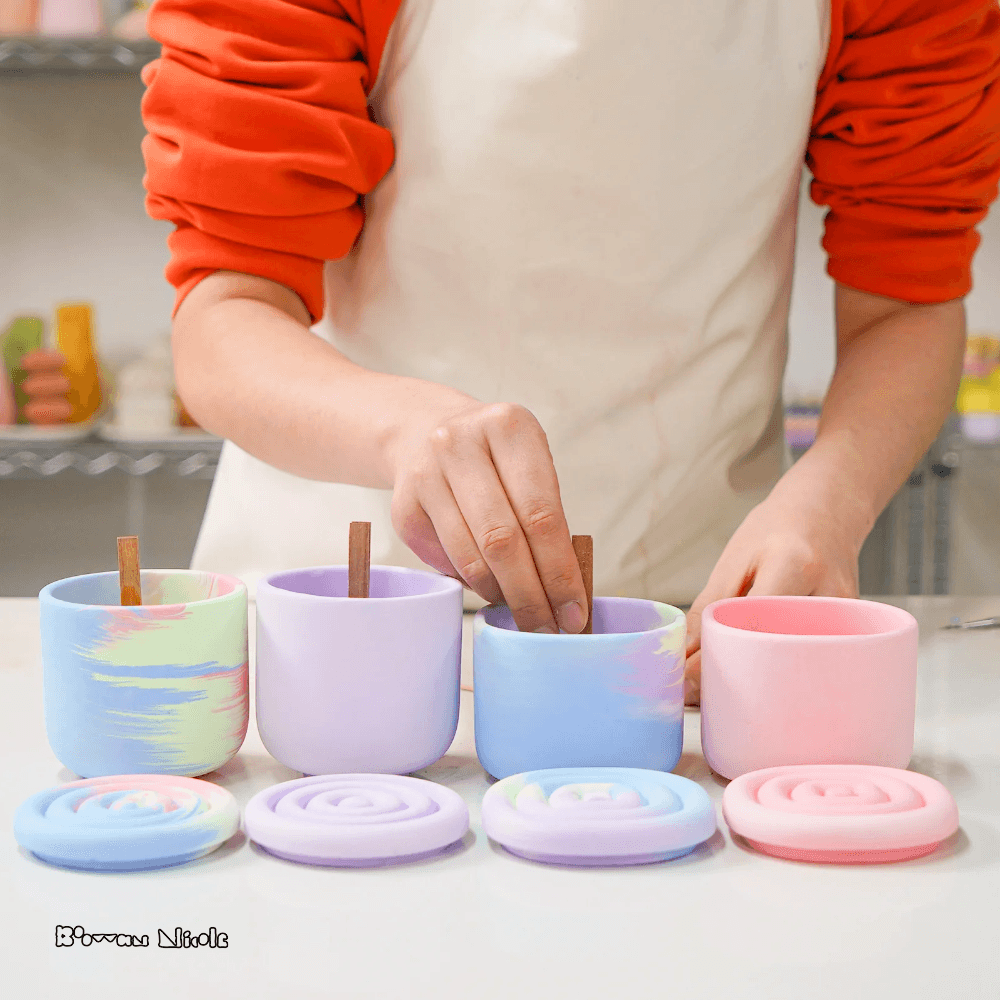 Boowan Nicole: Ripple Candle Jar Silicone Mould - BohriAli.com