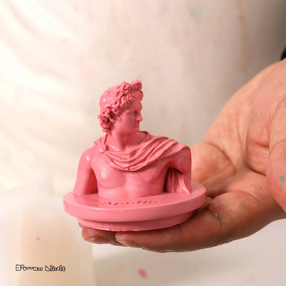 Boowan Nicole: Mythology Sculptures APOLLO Concrete Candle Jar Silicone Mould